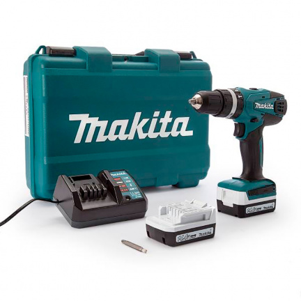 Аккумуляторная дрель-шуруповерт Makita HP347DWE ударная