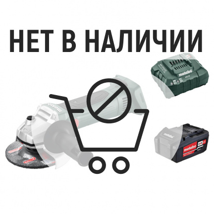 Машина шлифовальная угловая аккумуляторная Metabo W 18 LTX 125 + ЗУ ASC55