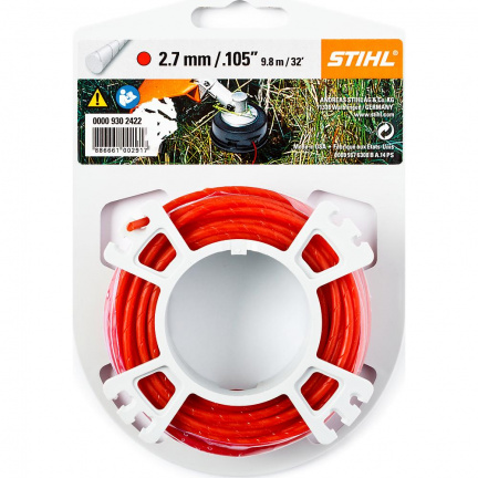 Леска для триммера Stihl 2.7мм круглая бесшумная 9.8м (9302422)